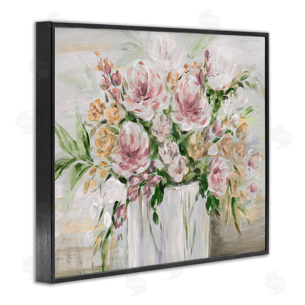 Country Style Floral Black Frame Print Wall Art, Home Decor by Kristen Brockmon