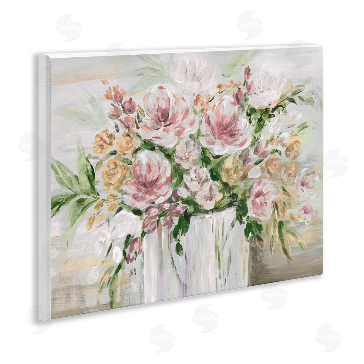 Country Style Floral Wood Plaque Wall Art, Home Decor by Kristen Brockmon