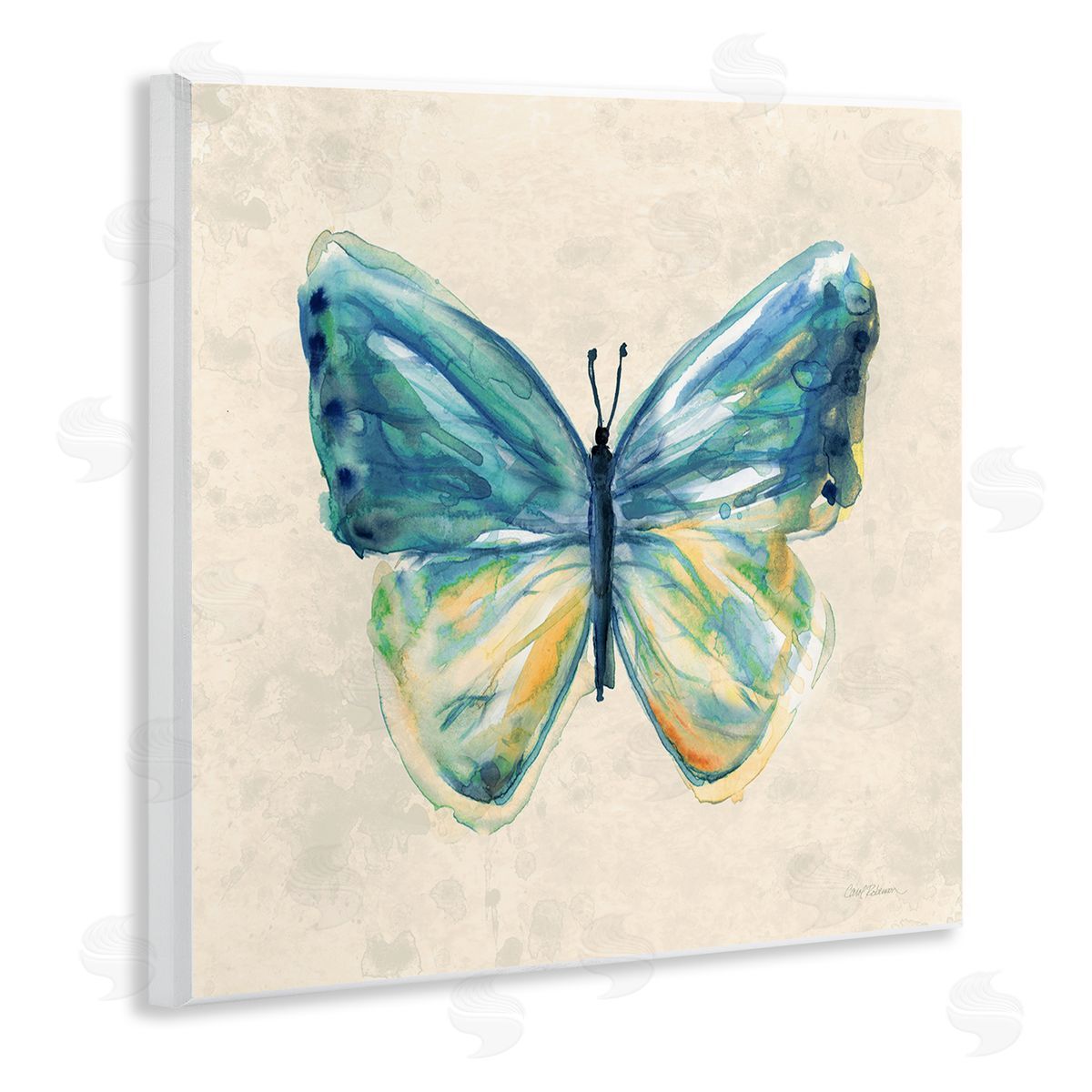 Bright Watercolor Butterfly Wood Plaque Wall Art, Home Decor by Carol Robinson