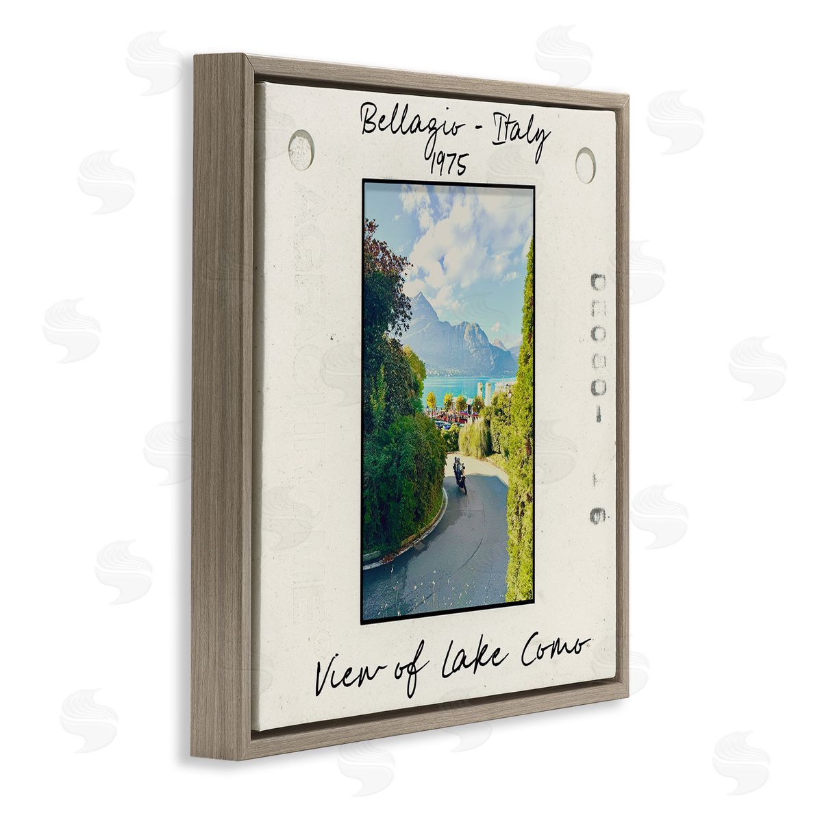 Italy Travel Vintage Photo Brown Floating Frame Canvas Wall Art, Home Decor by Val Rhodes
