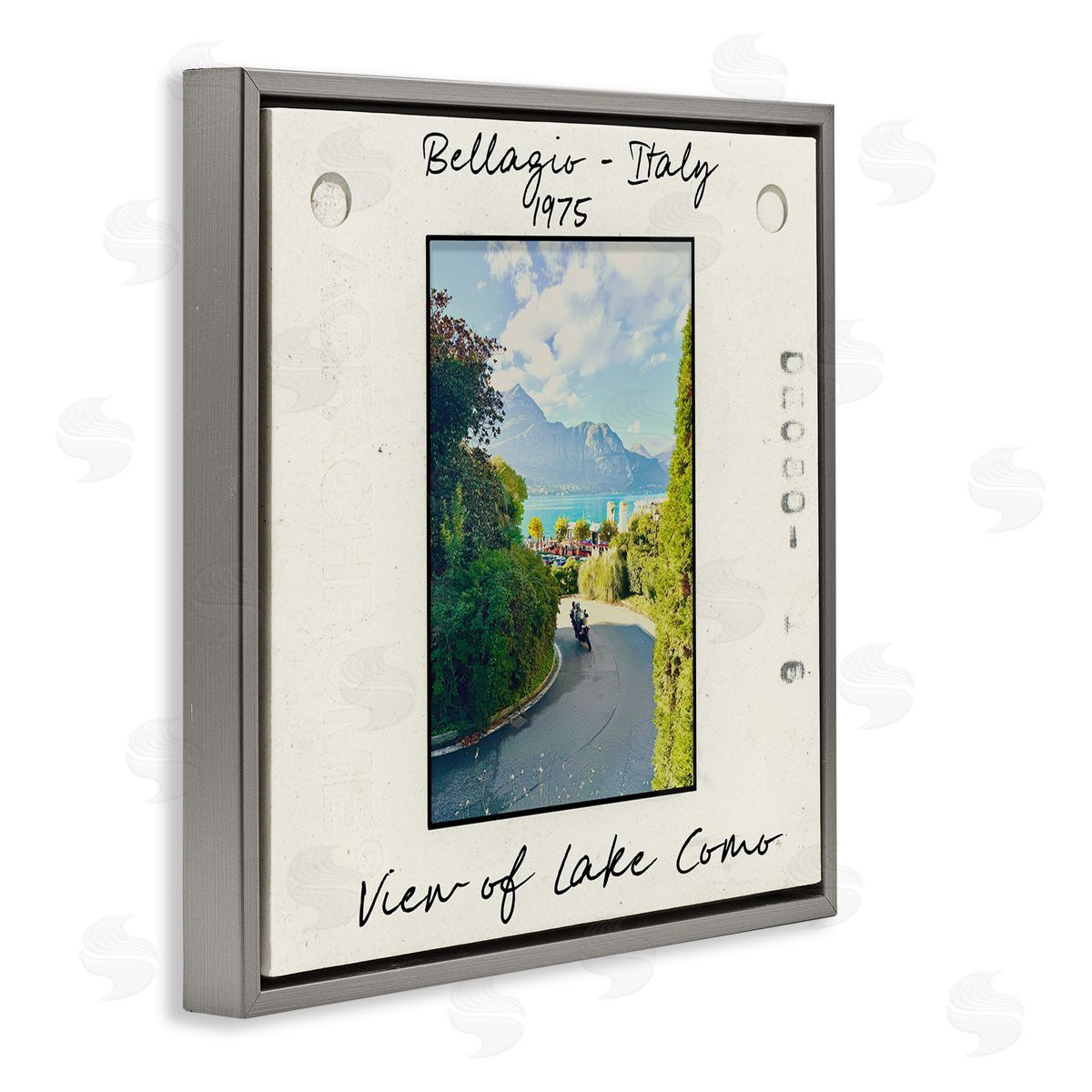 Italy Travel Vintage Photo Grey Floating Frame Canvas Wall Art, Home Decor by Val Rhodes