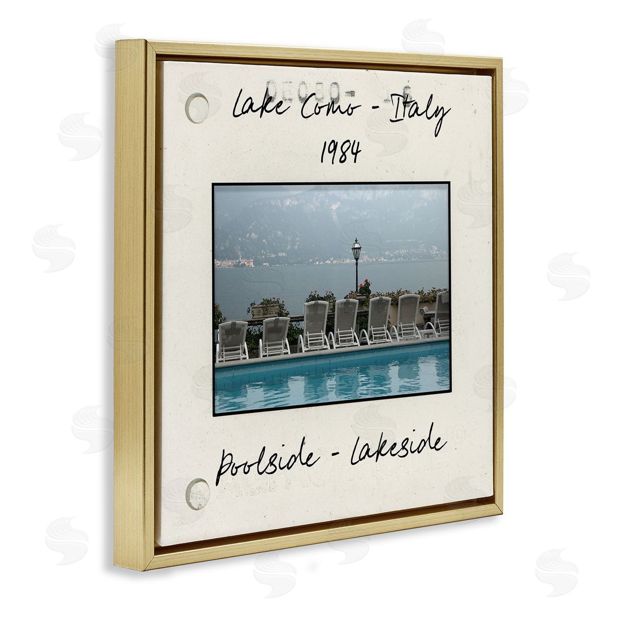 Vintage Style Italy Travel Gold Floating Frame Canvas Wall Art, Home Decor by Danita Delimont