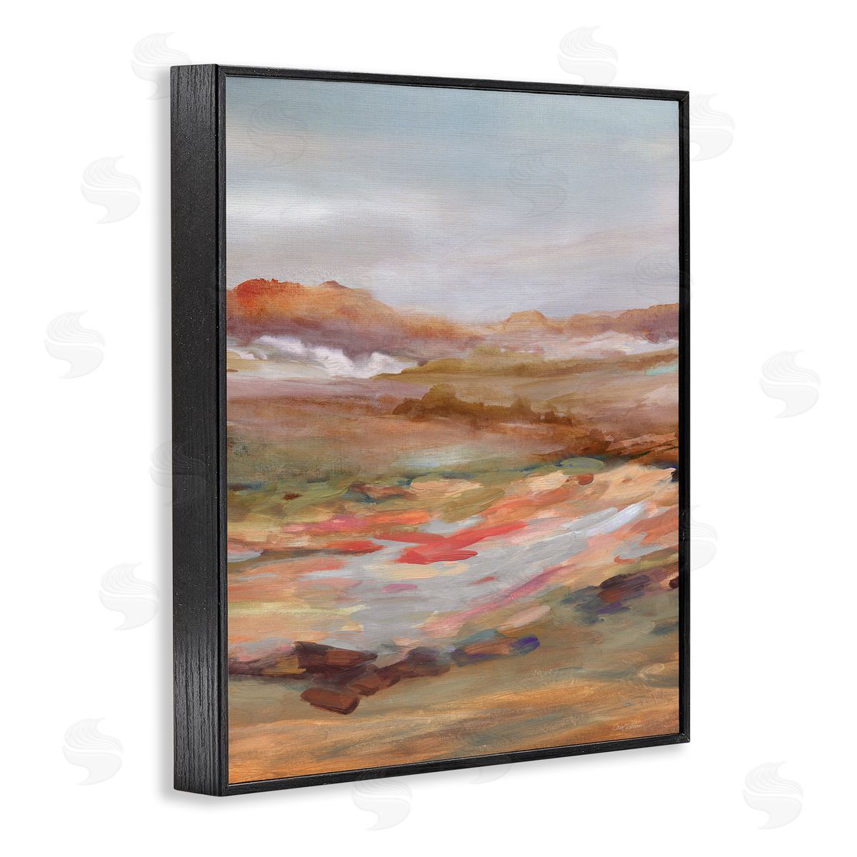 Dynamic Abstract Desert Black Frame Print Wall Art, Home Decor by Carol Robinson