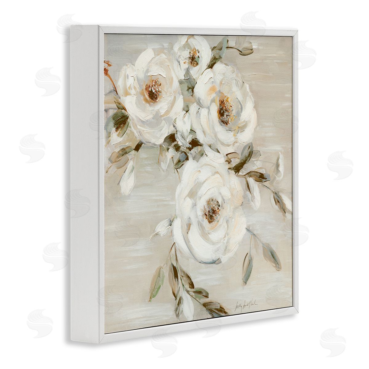 Neutral Rose Trio White Frame Print Wall Art, Home Decor by Sally Swatland