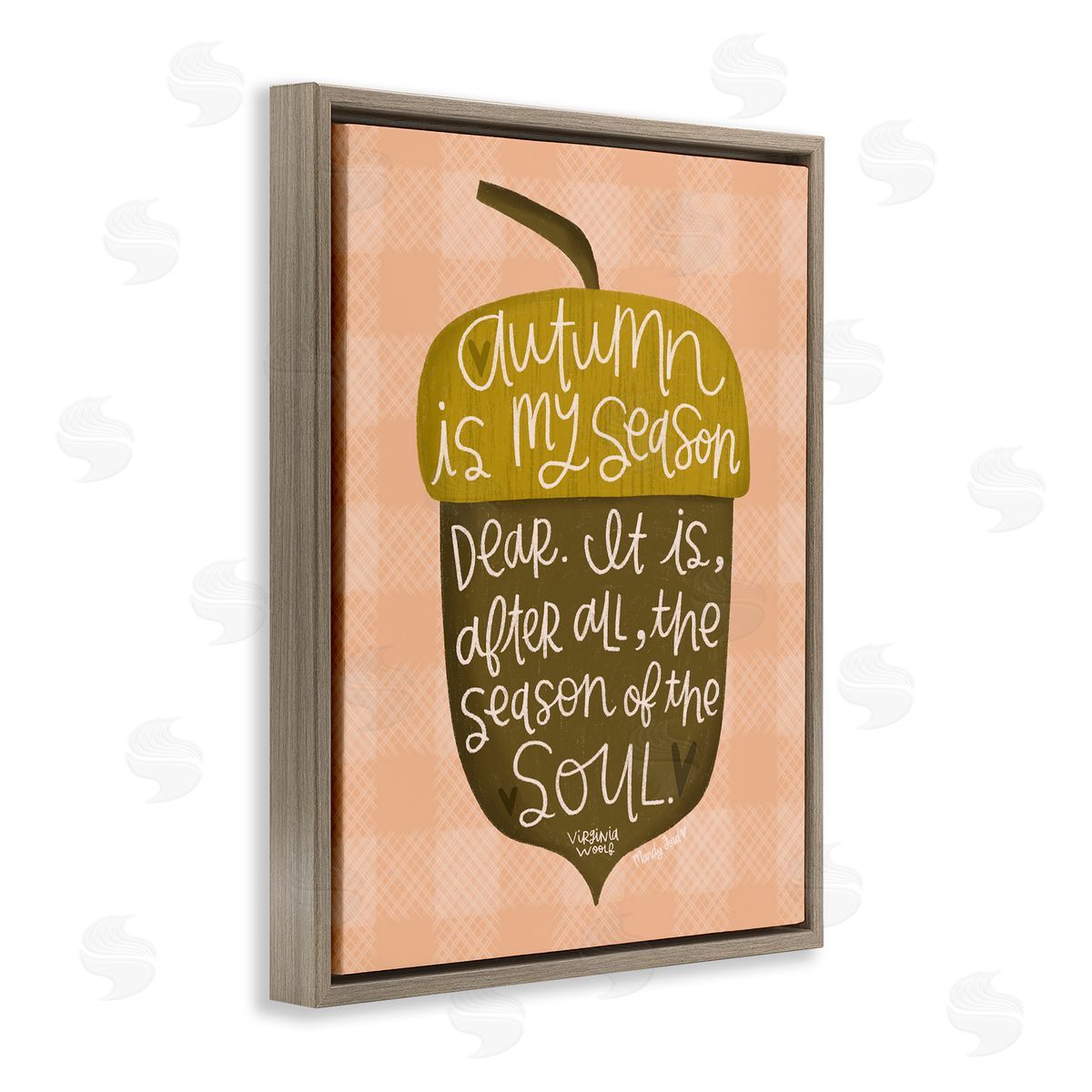 Autumn Season Of My Soul Brown Floating Frame Canvas Wall Art, Home Decor by Mandy Ford Art + Illustration