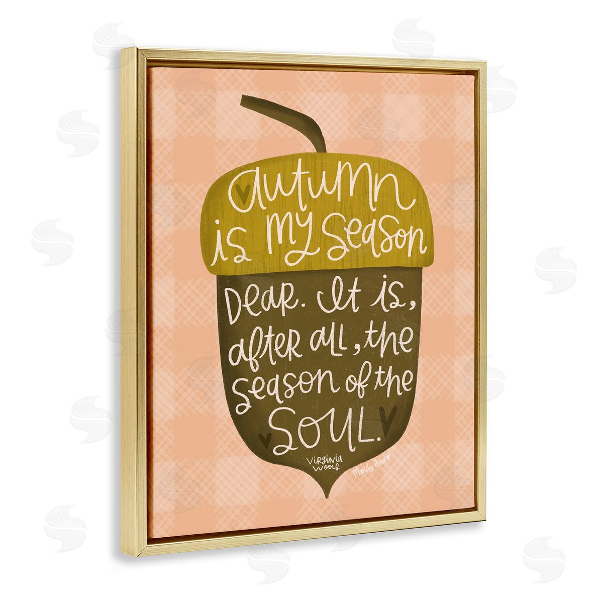 Autumn Season Of My Soul Gold Floating Frame Canvas Wall Art, Home Decor by Mandy Ford Art + Illustration