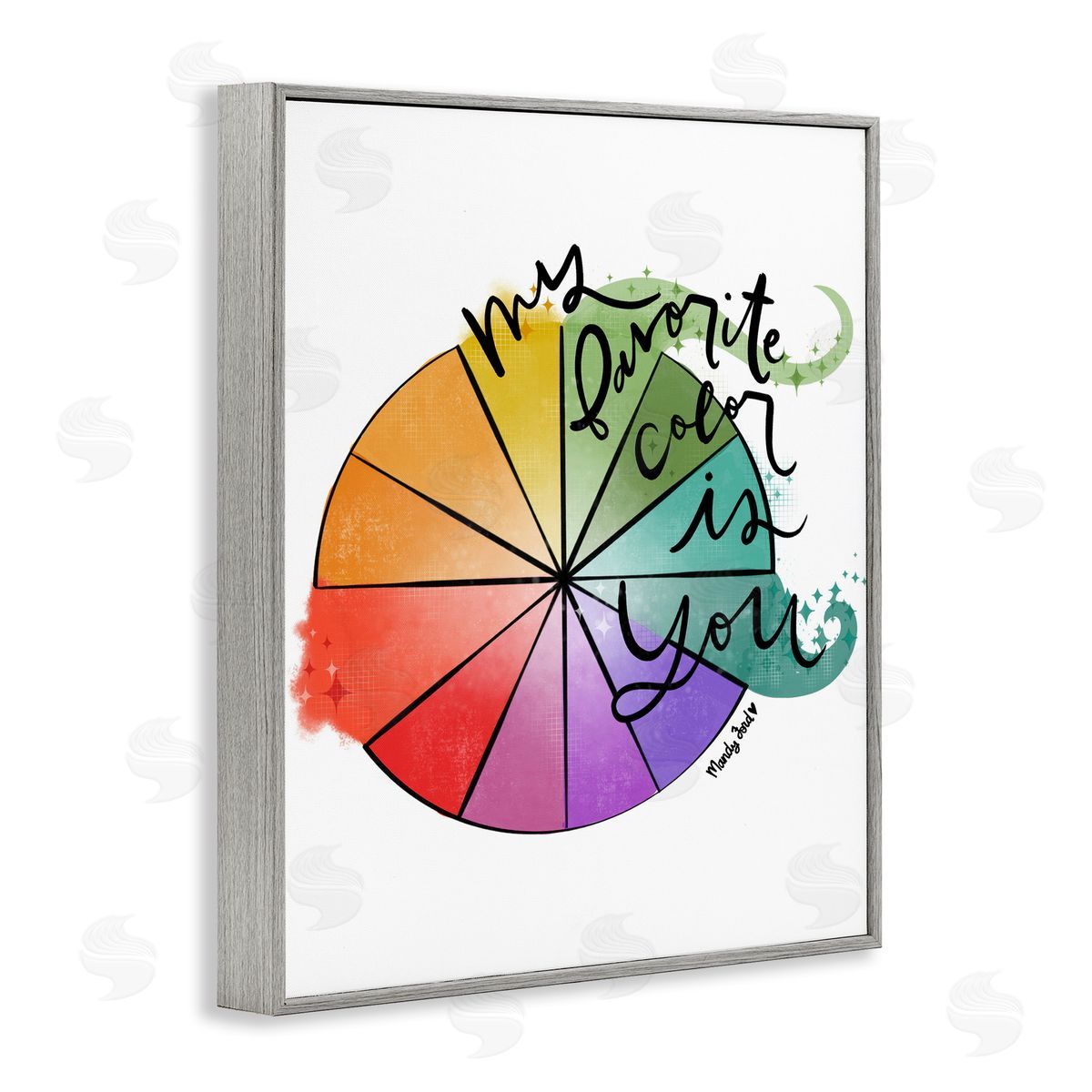 Favorite Color Is You Grey Frame Print Wall Art, Home Decor by Mandy Ford Art + Illustration