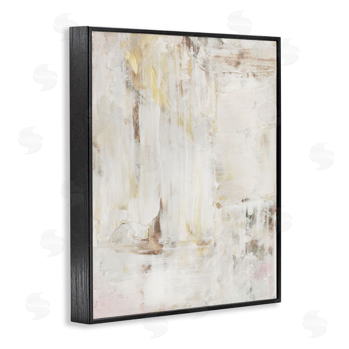 Natural Muted Abstract Black Frame Print Wall Art, Home Decor by Victoria Barnes