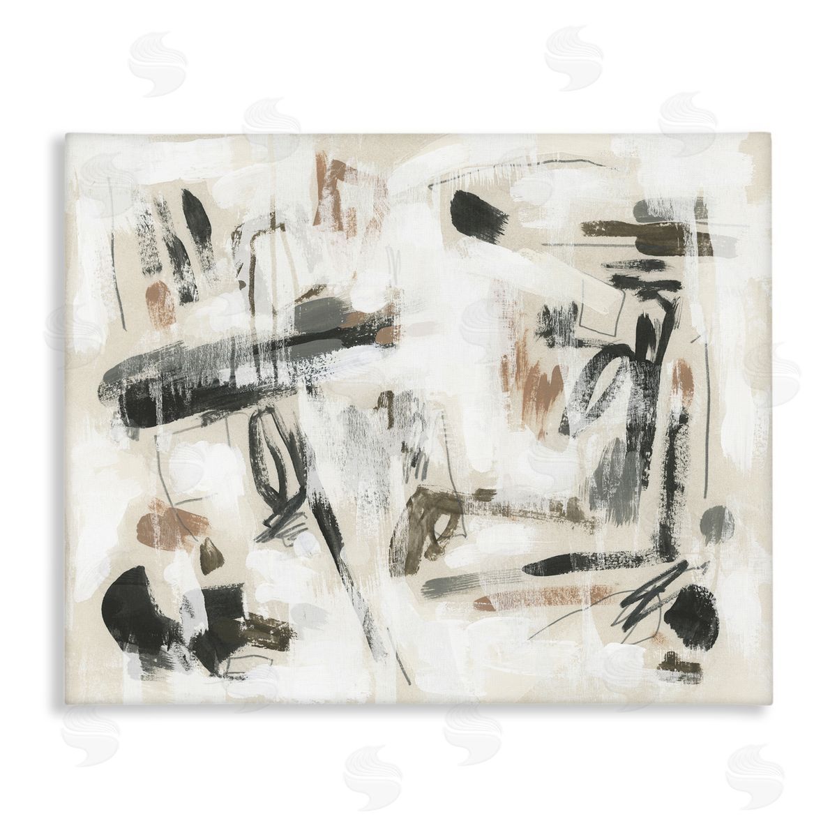 Subtle Abstract Brush Strokes Canvas Wall Art, Home Decor by June Erica Vess