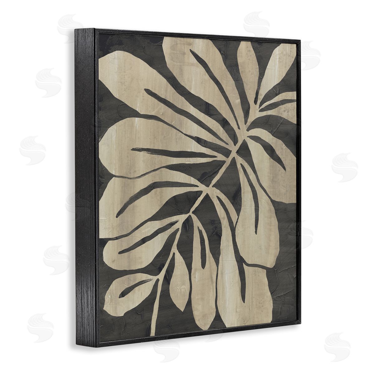 Natural Leaf Impression Black Frame Print Wall Art, Home Decor by June Erica Vess