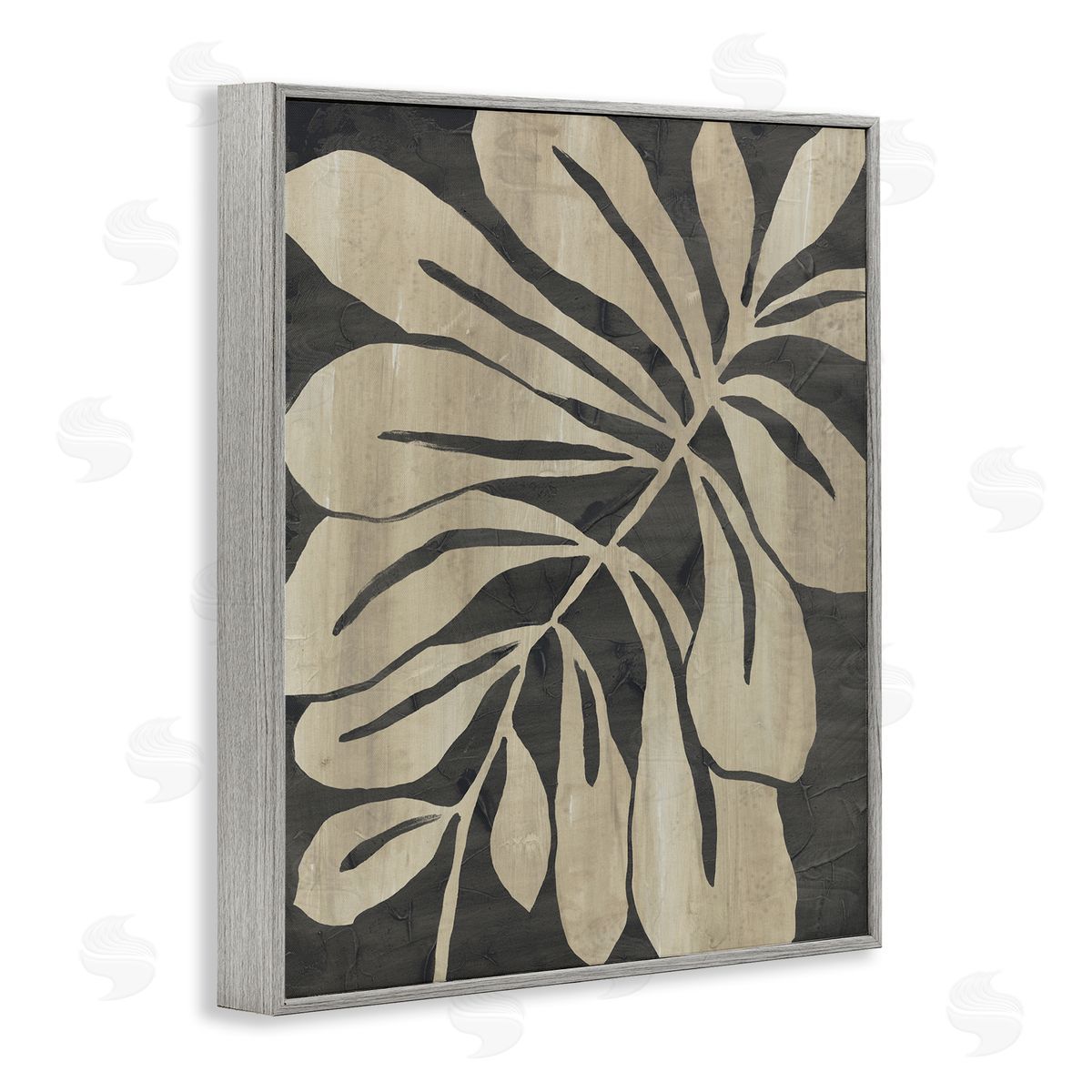 Natural Leaf Impression Grey Frame Print Wall Art, Home Decor by June Erica Vess