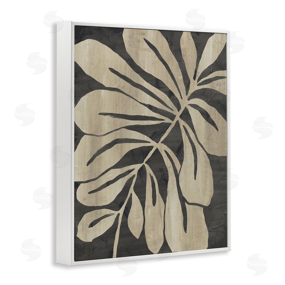 Natural Leaf Impression White Frame Print Wall Art, Home Decor by June Erica Vess