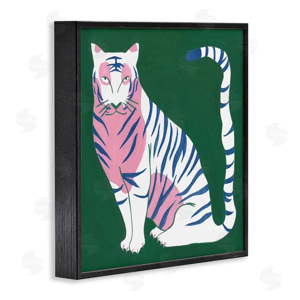 Fierce Modern Tiger Black Frame Print Wall Art, Home Decor by Melissa Wang