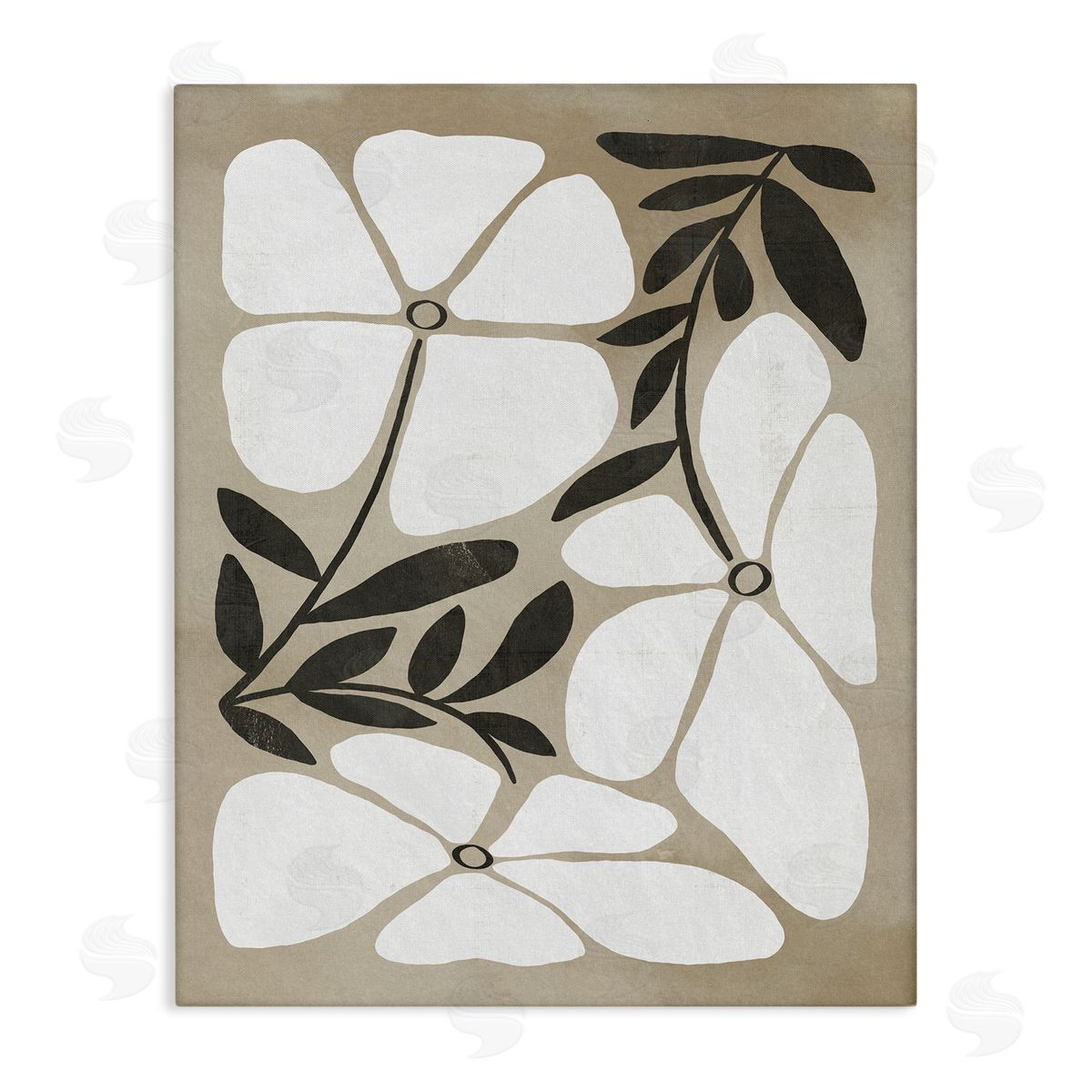 Boho Flowers Trio Canvas Wall Art, Home Decor by Victoria Barnes