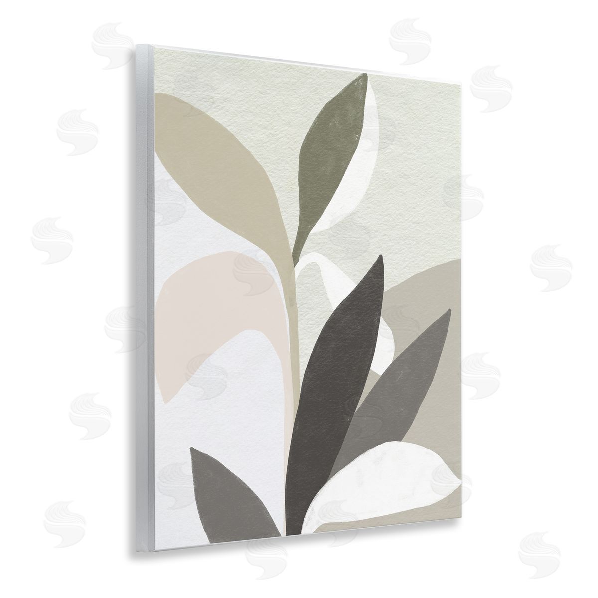 Organic Soft Leaf Shapes Wood Plaque Wall Art, Home Decor by June Erica Vess