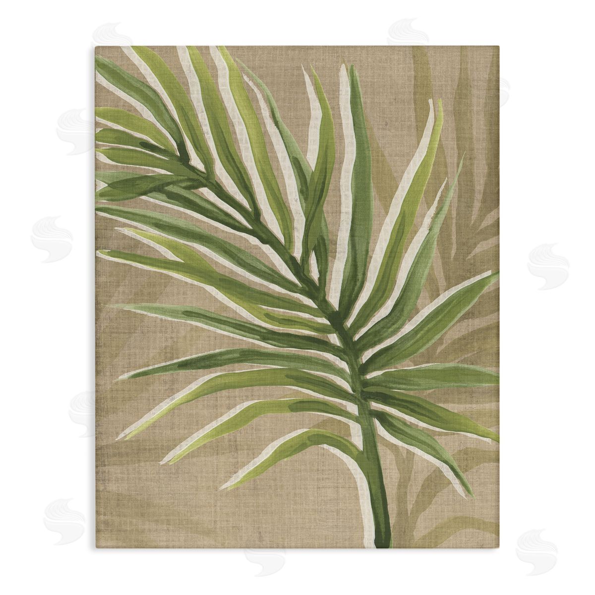 Natural Curved Palm Leaf Canvas Wall Art, Home Decor by June Erica Vess