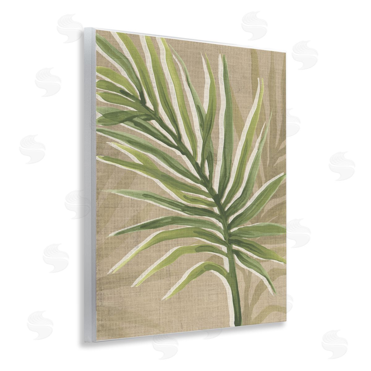 Natural Curved Palm Leaf Wood Plaque Wall Art, Home Decor by June Erica Vess
