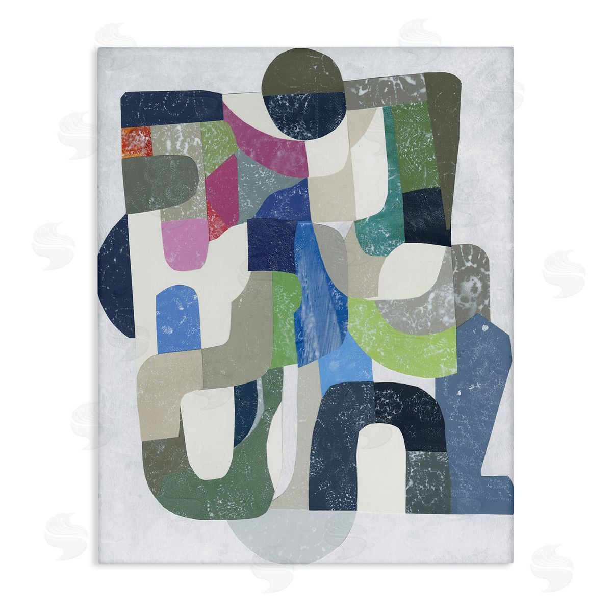 Retro Geometrics on Grey Canvas Wall Art, Home Decor by Coco Good