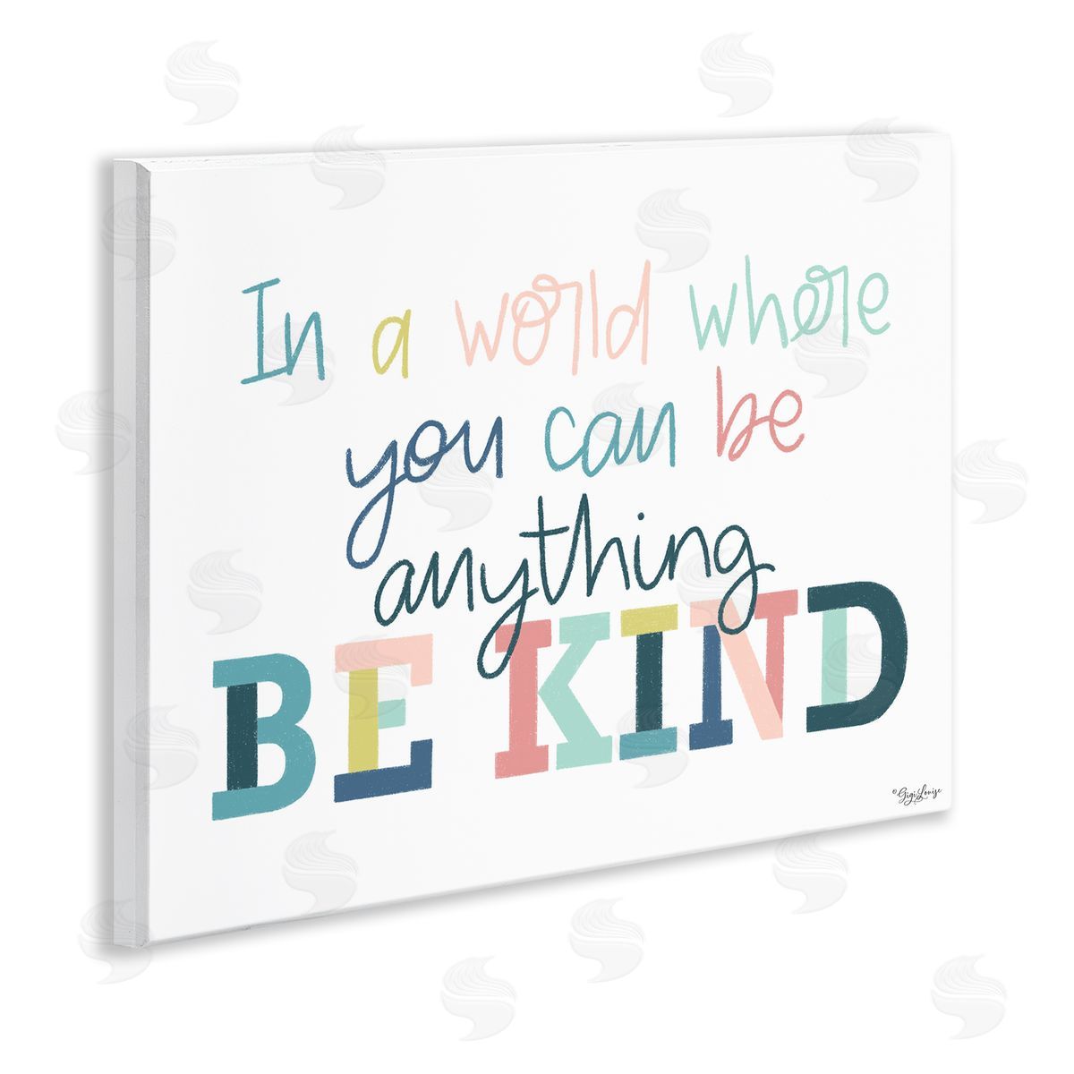 Be Kind In A World Wood Plaque Wall Art, Home Decor by Gigi Louise
