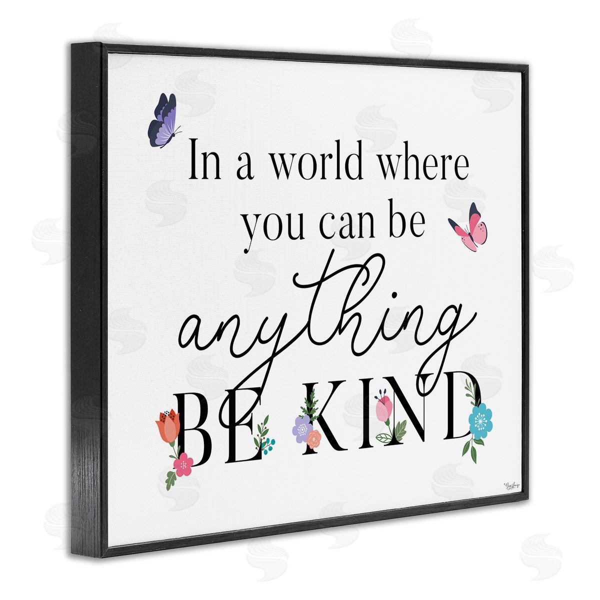 Be Anything & Kind Black Frame Print Wall Art, Home Decor by Gigi Louise