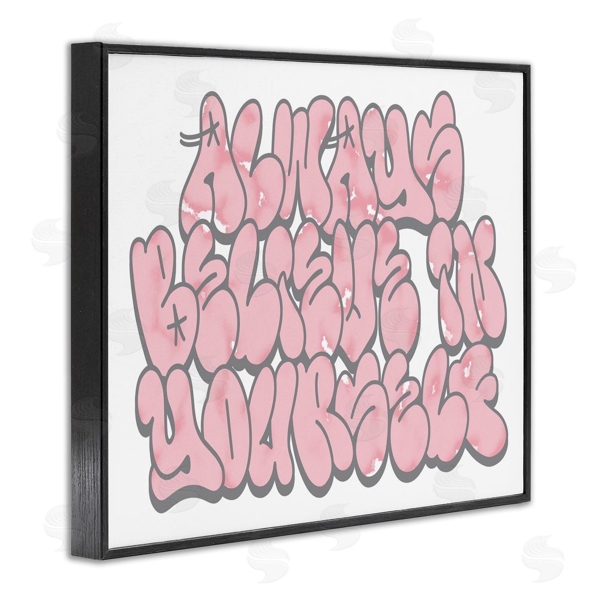 Believe in Yourself Graffiti Black Frame Print Wall Art, Home Decor by Marcus Prime