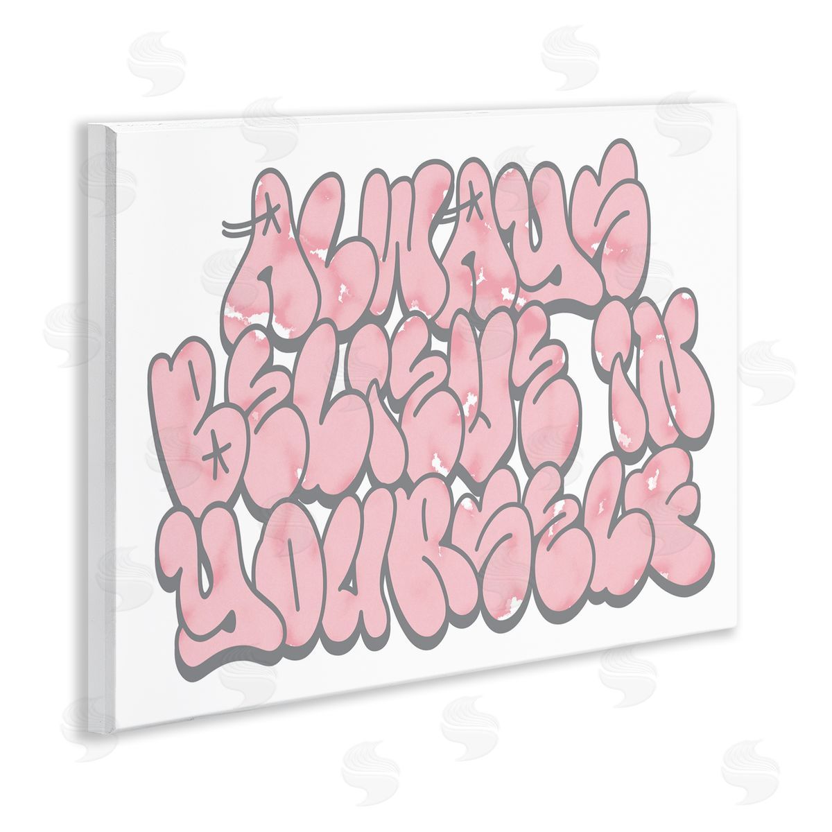 Believe in Yourself Graffiti Wood Plaque Wall Art, Home Decor by Marcus Prime