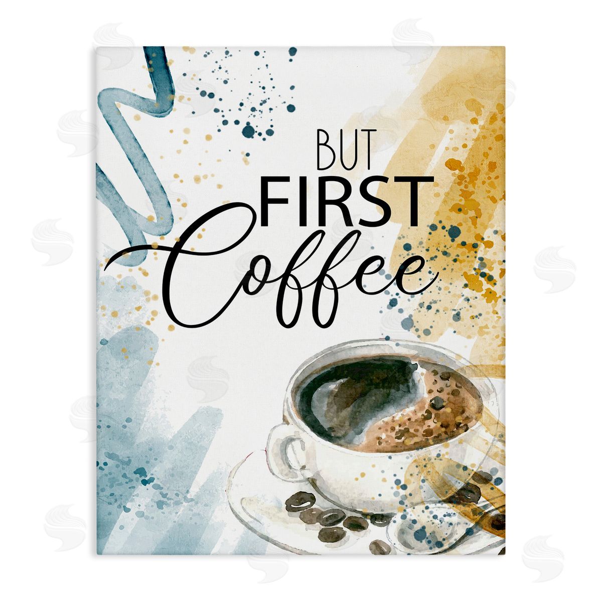 Modern But First Coffee Canvas Wall Art, Home Decor by Kim Allen