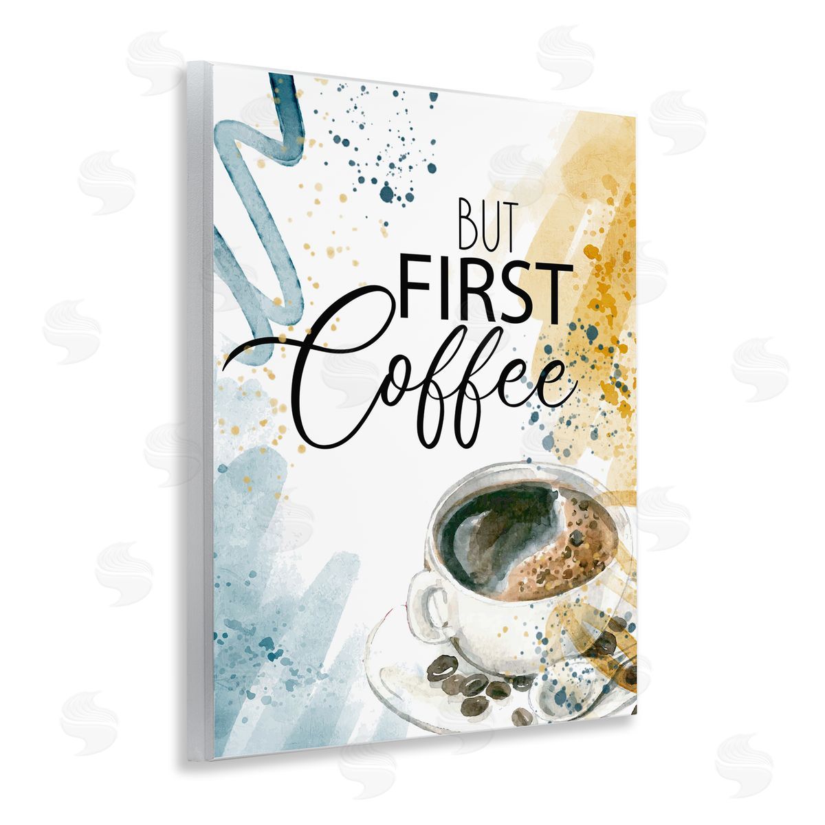 Modern But First Coffee Wood Plaque Wall Art, Home Decor by Kim Allen