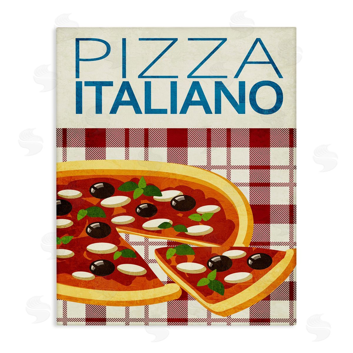 Classic Pizza Italiano Canvas Wall Art, Home Decor by Kim Allen
