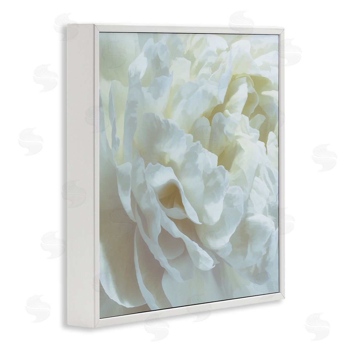 Elegant White Petals White Frame Print Wall Art, Home Decor by David Pollard