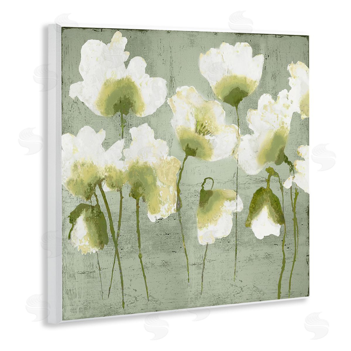 Charming Flower Impressions Wood Plaque Wall Art, Home Decor by Vanessa Austin