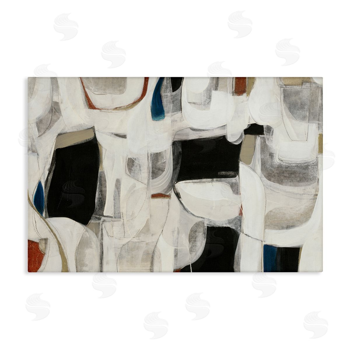 Dynamic Earthy Shapes Canvas Wall Art, Home Decor by Kippi Leonard