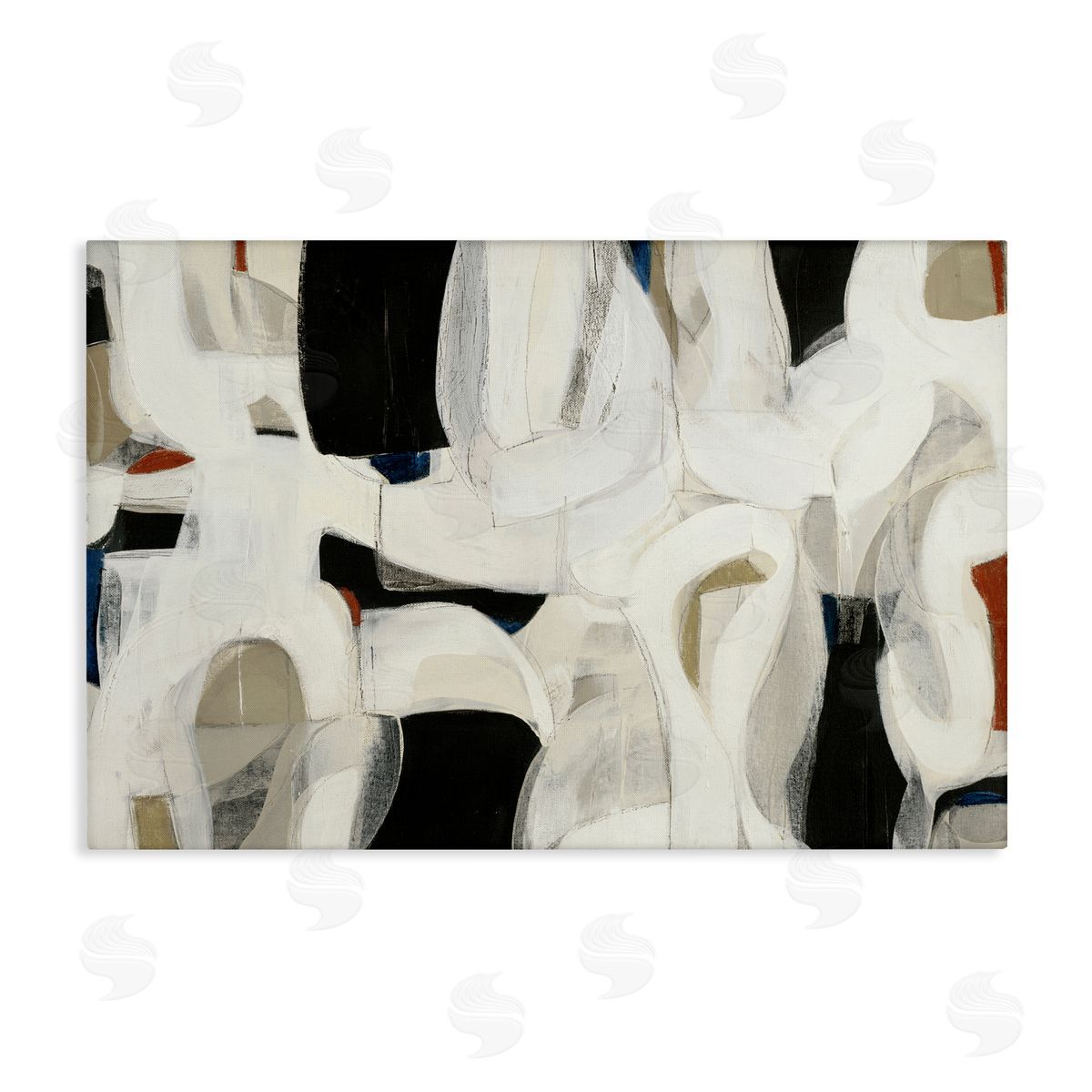 Dynamic Earthy Shapes Canvas Wall Art, Home Decor by Kippi Leonard