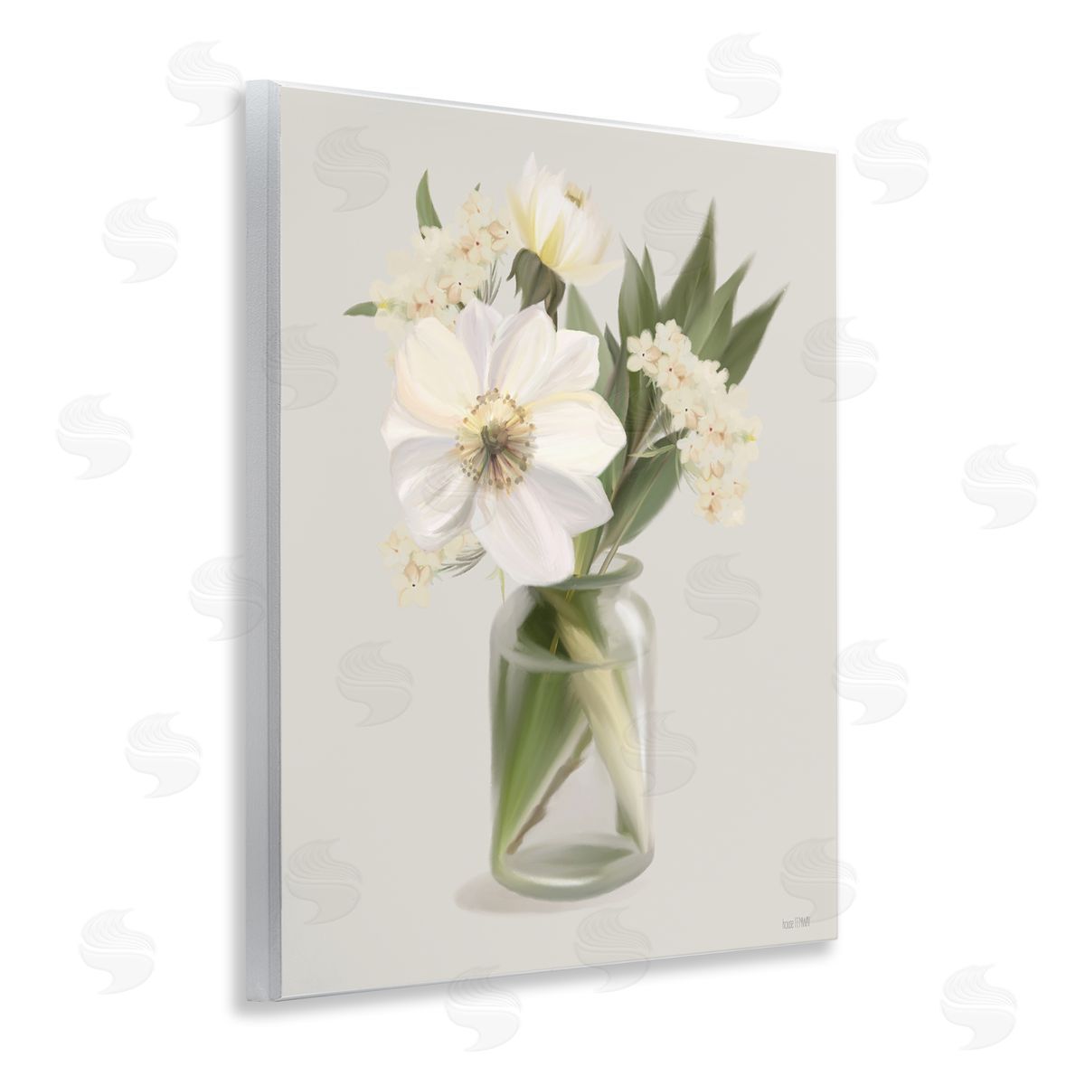 Spring Flower Bundle Vase Wood Plaque Wall Art, Home Decor by House Fenway
