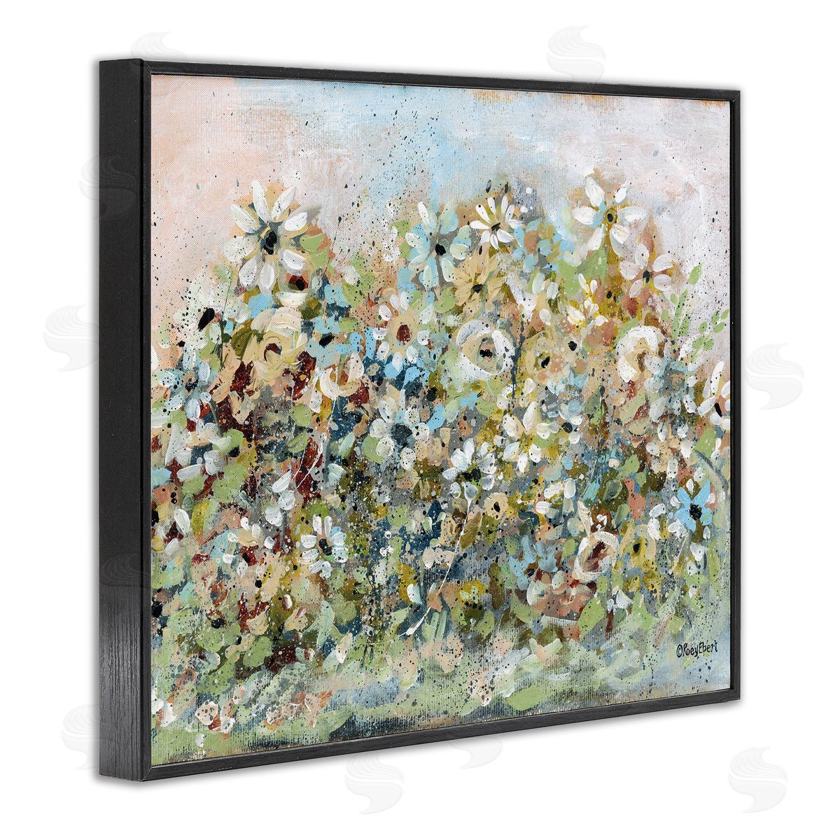 Bold Garden Blooms Black Frame Print Wall Art, Home Decor by Roy Ebert