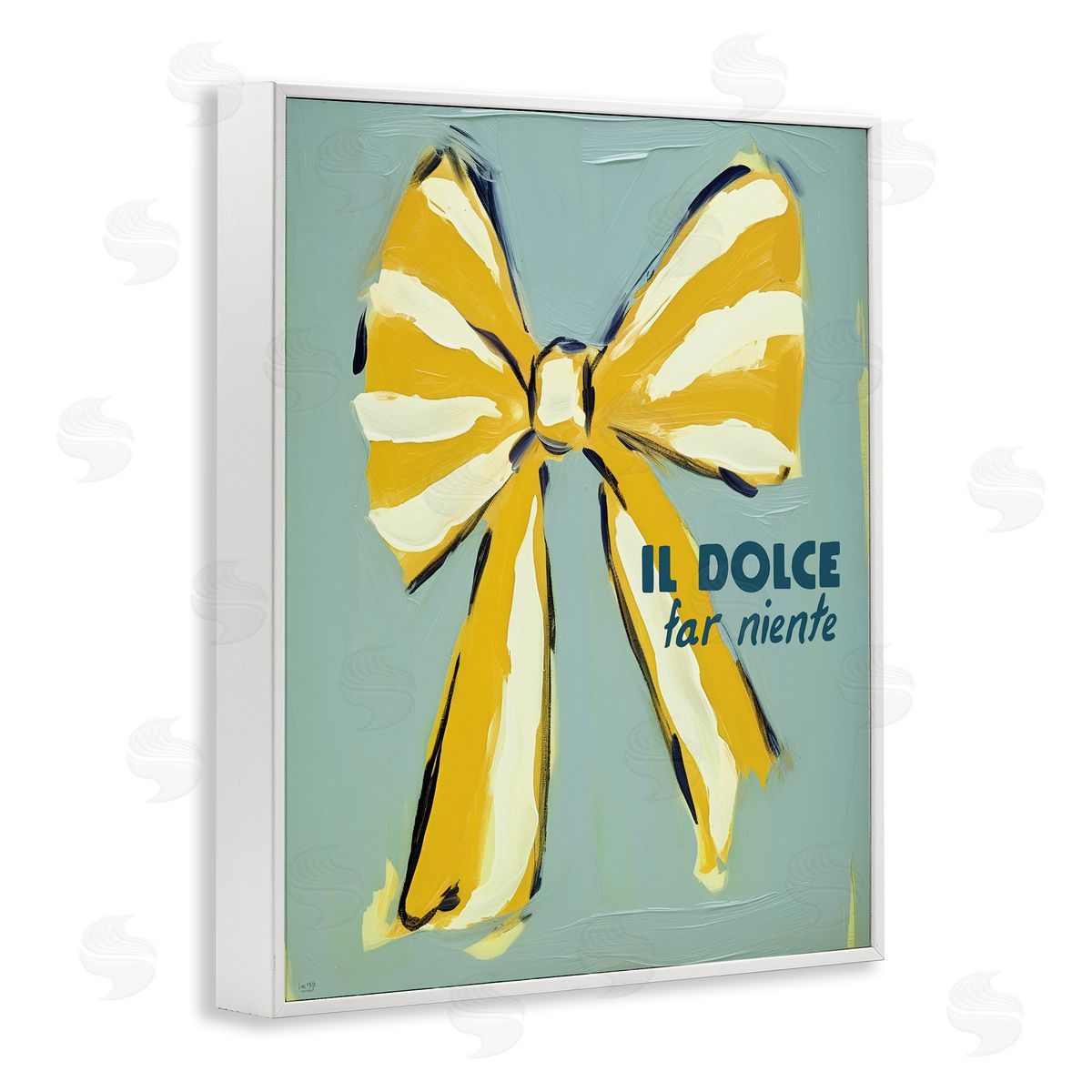 Relaxing Italian Phrase White Frame Print Wall Art, Home Decor by Lux + Me Designs