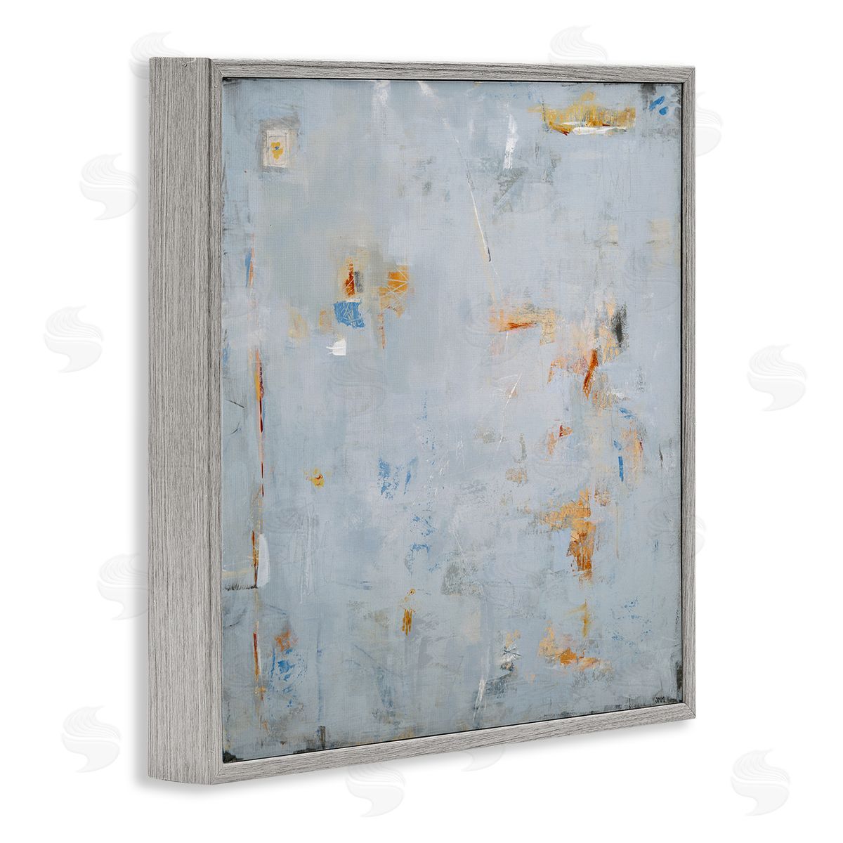 Abstract Grey & Accents Grey Frame Print Wall Art, Home Decor by Jodi Major