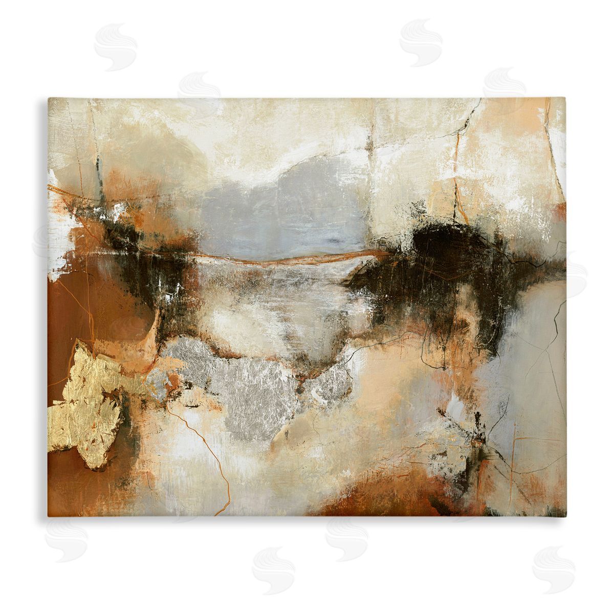 Unique Earthy Abstraction Canvas Wall Art, Home Decor by Design Fabrikken