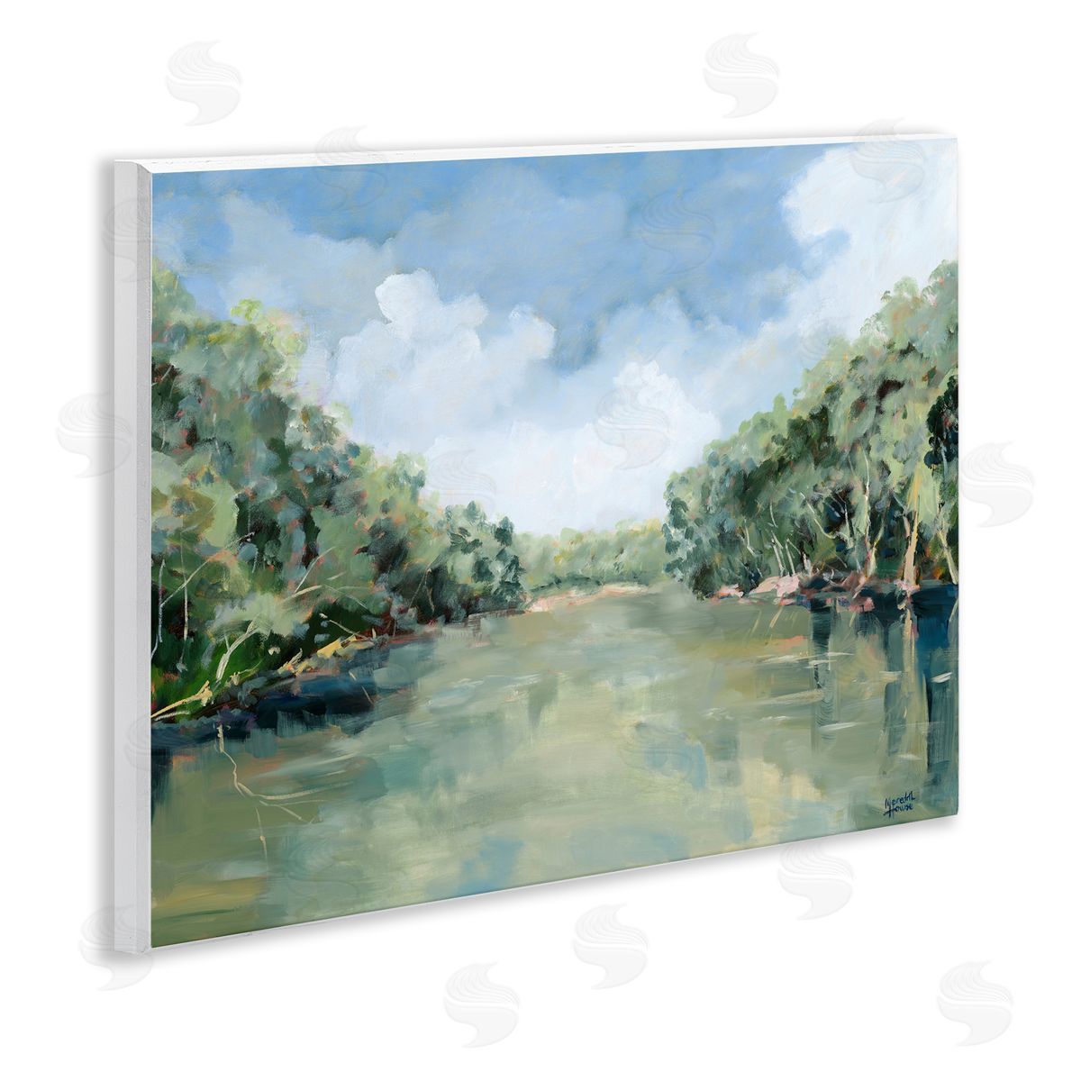 Serene Reflective Nature Wood Plaque Wall Art, Home Decor by Meredith Howse