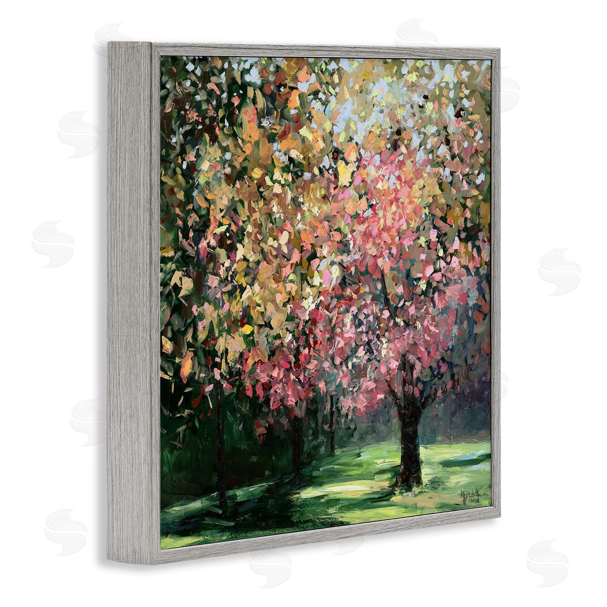 Timeless Vivid Foliage Grey Frame Print Wall Art, Home Decor by Meredith Howse