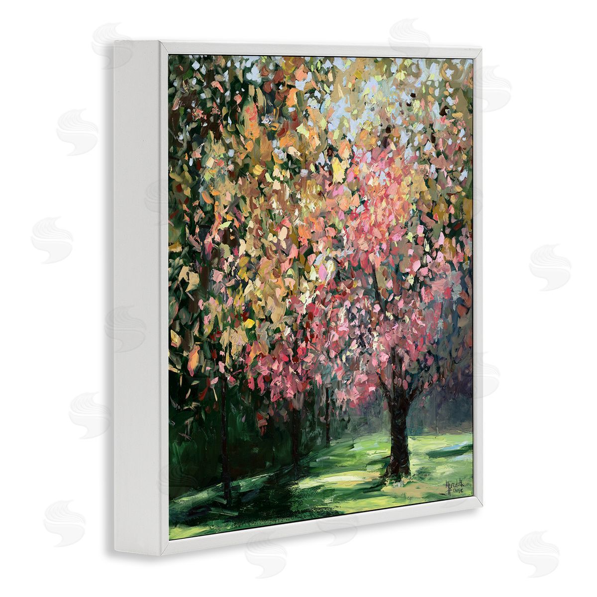 Timeless Vivid Foliage White Frame Print Wall Art, Home Decor by Meredith Howse