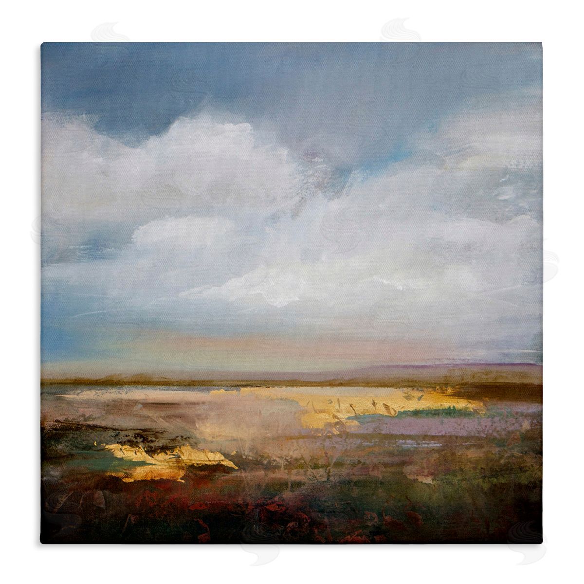 Calm Landscape & Clouds Canvas Wall Art, Home Decor by Karen Hale