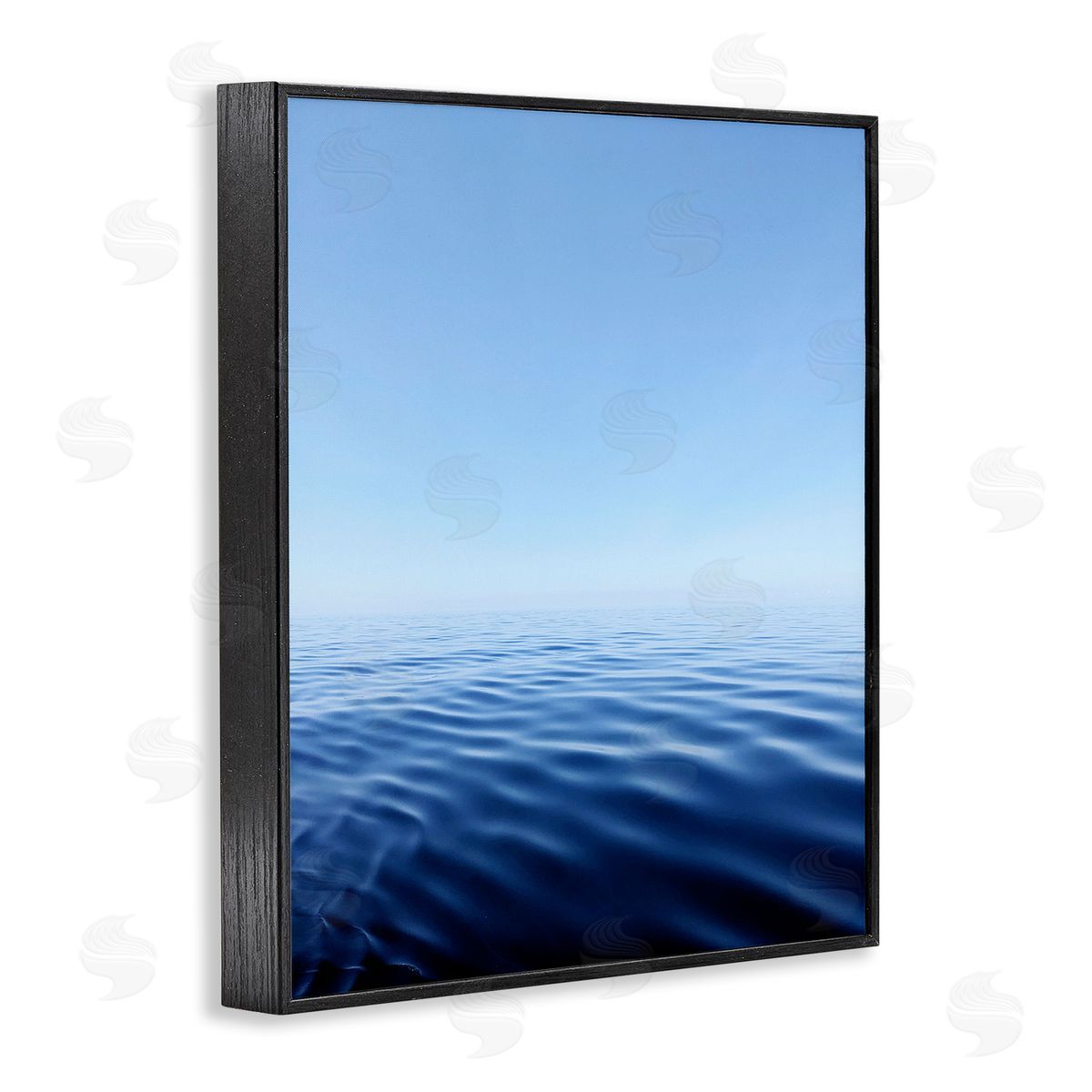 Cool Blue Ocean Ripples Black Frame Print Wall Art, Home Decor by Kali Wilson
