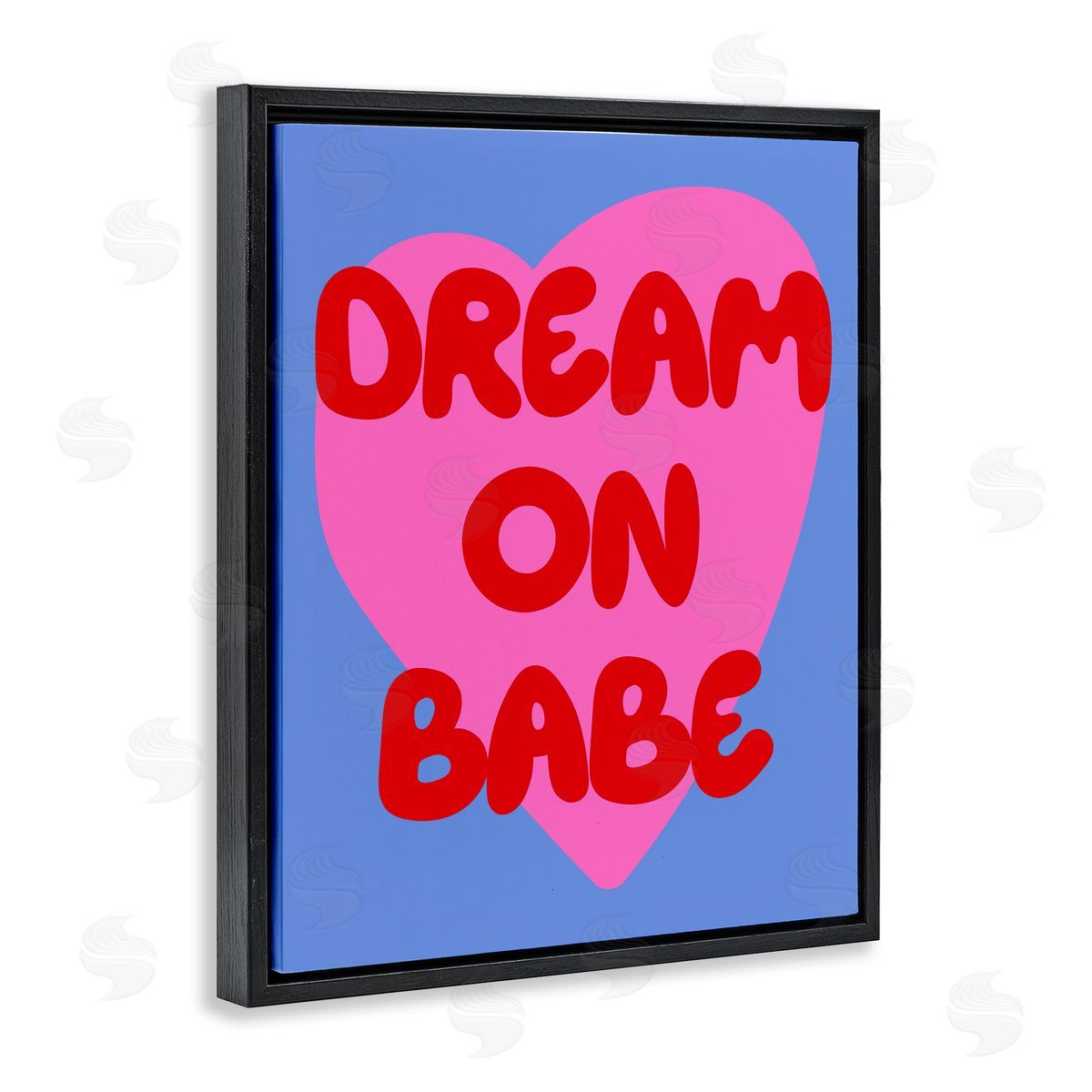 Bold Dream On Babe Black Floating Frame Canvas Wall Art, Home Decor by House of Lulu
