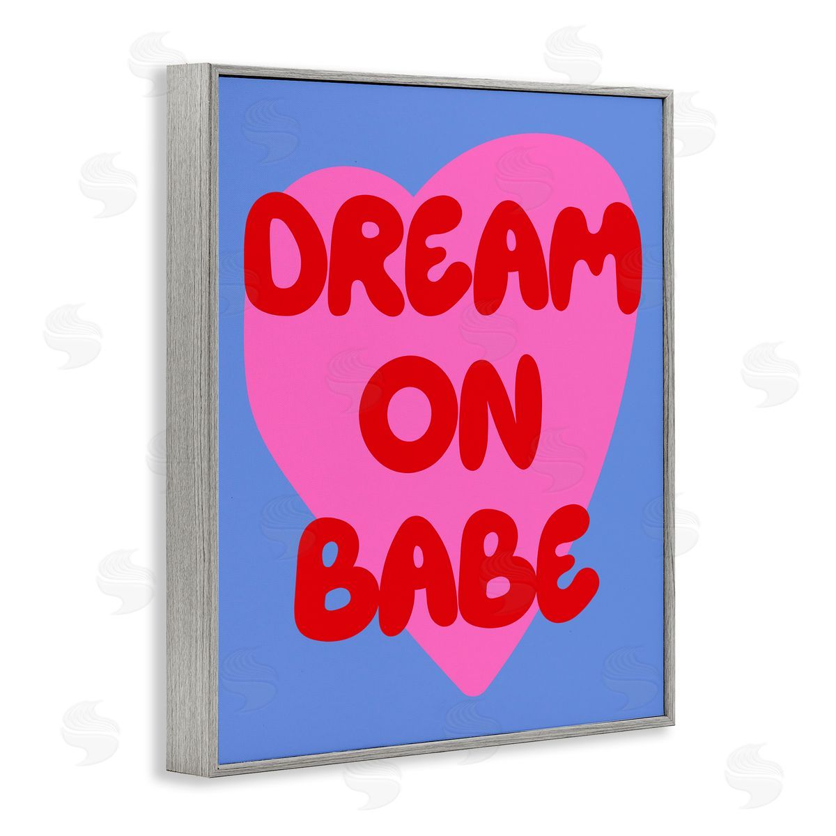 Bold Dream On Babe Grey Frame Print Wall Art, Home Decor by House of Lulu