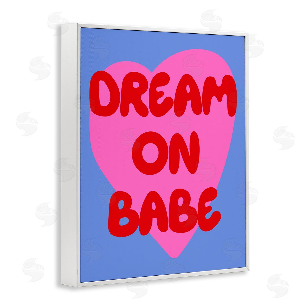Bold Dream On Babe White Frame Print Wall Art, Home Decor by House of Lulu