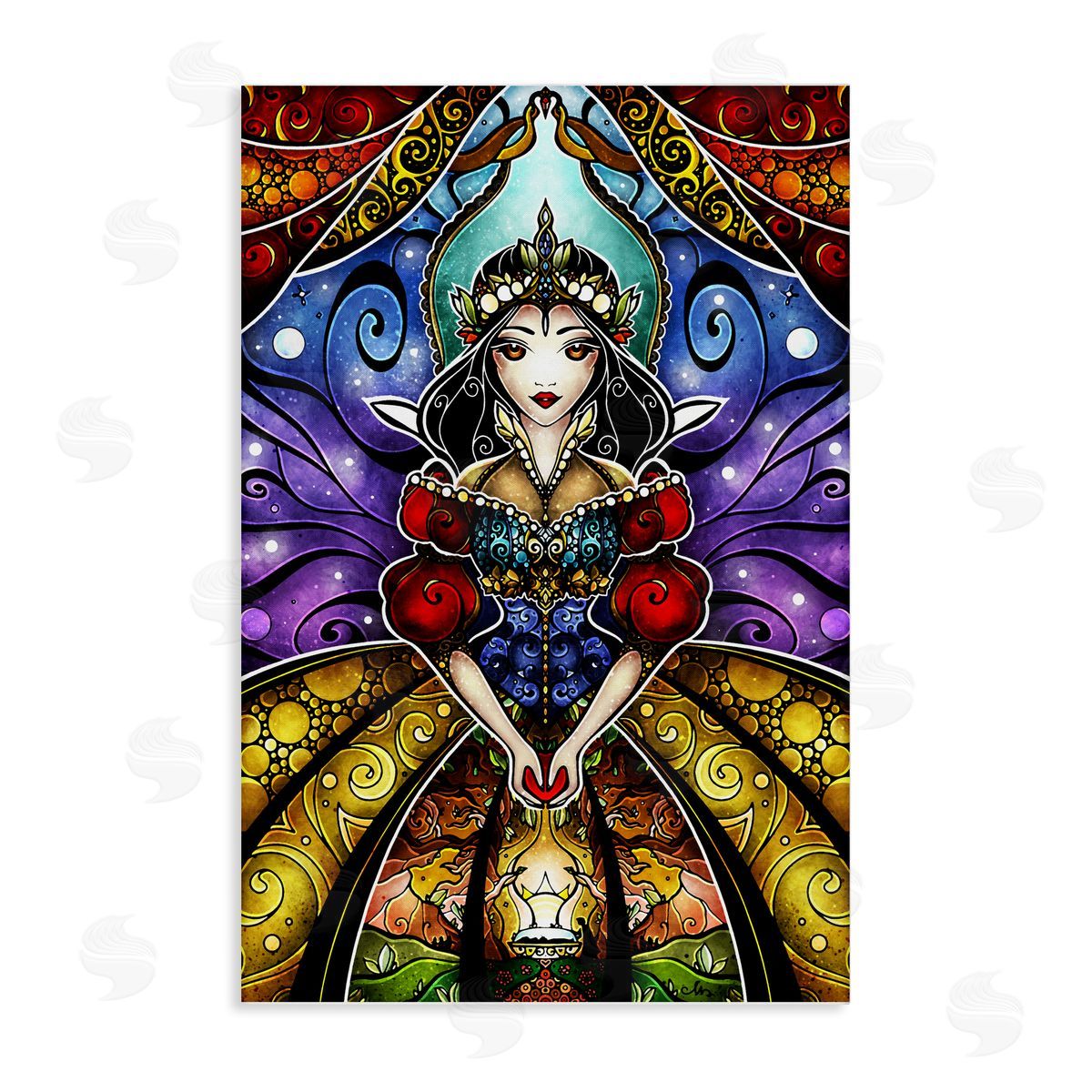 Nouveau Princess Portrait Canvas Wall Art, Home Decor by Mandie Manzano