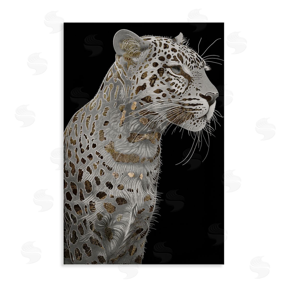 Elegant Glam Leopard Spots Canvas Wall Art, Home Decor by Sasha