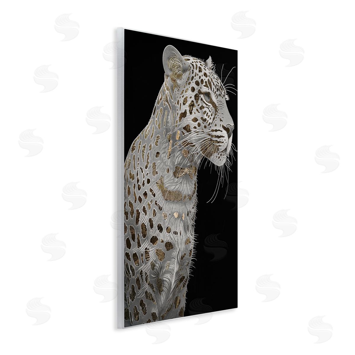 Elegant Glam Leopard Spots Wood Plaque Wall Art, Home Decor by Sasha