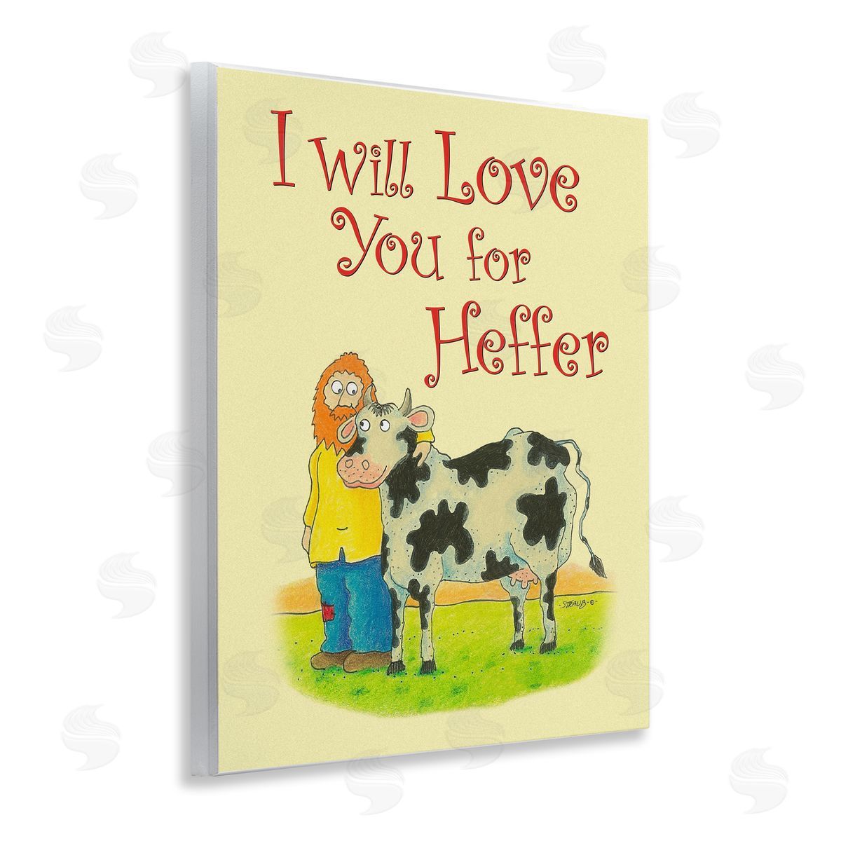 Love You For Heffer Wood Plaque Wall Art, Home Decor by Roger Straub